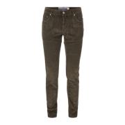 Brun Corduroy Slim Fit Bukser