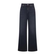 Blå Wide-leg Jeans Indigo Denim