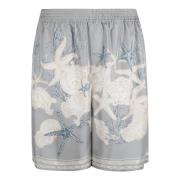 Ferie Silke Twill Trykte Shorts