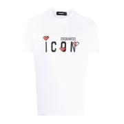 Ikon Logo Print Bomull T-skjorte