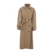 Beige Dobbeltspent Trenchcoat