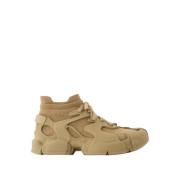 Beige Skinn Sneakers