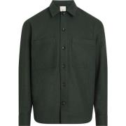 Grønn Wool Blend Overshirt Genser Jakker