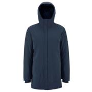 Minimalistisk midilengde parka med hette