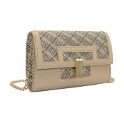 Beige Carrie Clutch med Lenke-rem