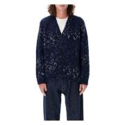 Marine Jacquard Strikkejakke Aw24