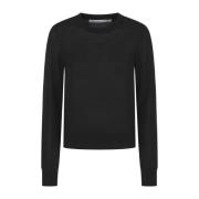 Svart Logo Crew Neck Genser