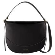 Leather shoulder-bags