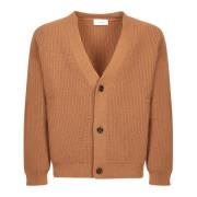 Brun V-hals Cardigan Sweater Aw24