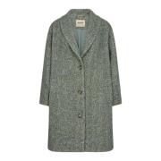 Herringbone Coat Jakke Grønn