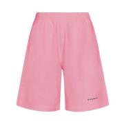 Herre Bomull Rosa Elastisk Midje Shorts