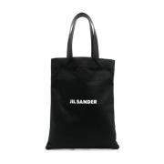 Logo Print Tote Bag, Svart/Hvit