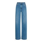 Høytlivs Stonewash Jeans med Flare