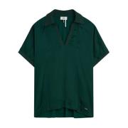 Jersey Polo Shirt med V-hals