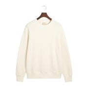 Waffle C-Neck Sweatshirt for Menn