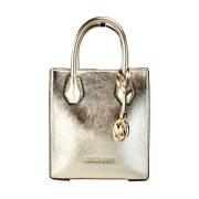 Metallic North South Shopper Crossbody Veske