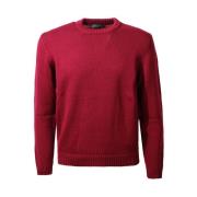 Rød Ull Crew-Neck Sweater