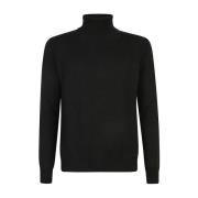 Svart Turtleneck Strikkegenser Aw24