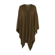 Cashmere Poncho-Cardigan Strikket