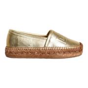 Gull Lær Loafers Flats Espadrilles Sko