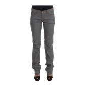 Elegant gr jeans med normal passform