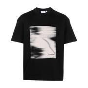 Herre Grafisk Print Svart Tee