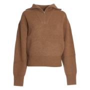 Stilig Kamel Strikkgenser Pullover Aw24