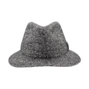 Elegant Herringbone Fedora Hat