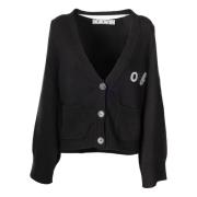 Logo Cardigan i Bomull-Polyester Blanding