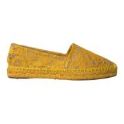 Gule Blonder Espadrille Loafers Flate Sko