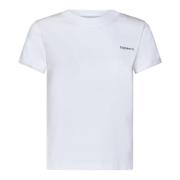 Hvit Slim Fit T-skjorte Logo Print