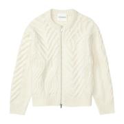 Offwhite Kabelstrikket Cardigan