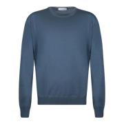 Blå Crew Neck Ullgenser