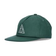 Skoggrønn Snapback Lue Ustrukturert