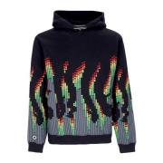 Svart Sound Wave Hoodie med Octopus Logo