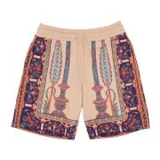 Beige Persian Rug Sweatshorts Tracksuit Bukse