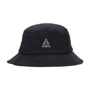 Svart Bucket Hat med Brodert Logo