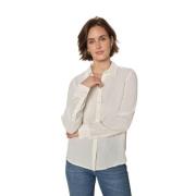 Elegant Hvit Bluse - Krem