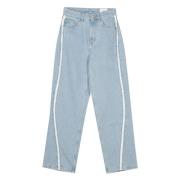 Blå Straight Studio Stripe Jeans