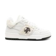 Hvite Skinn Casual Trainers Sneakers