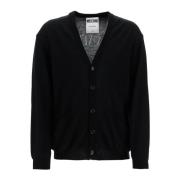 Stilig Ull Cardigan med Brodert Bakside