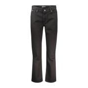 Sort bomull Straight-Leg Jeans & Bukser