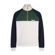 Quarter Zip Sweatshirt i Fargeblokk