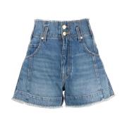 Blå Bomull Casual Shorts