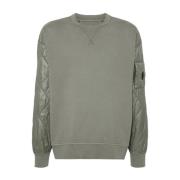 Diagonal Raised Fleece Crew Neck Sweatshirt