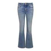 Flared denim jeans