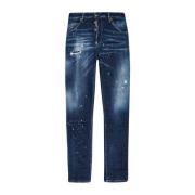 Slim Fit Distressed Denim Jeans