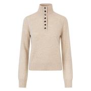 Merino Turtleneck Genser med Knapper