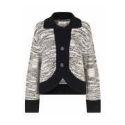 Chunky Svart Cardigan Maluvia Stil