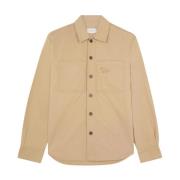 Beige Snaps Overshirt Klassisk Skjorte